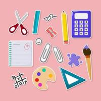 Stationary Sticker Collection for Journaling vector