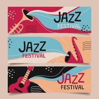 cartel del festival de música de jazz vector