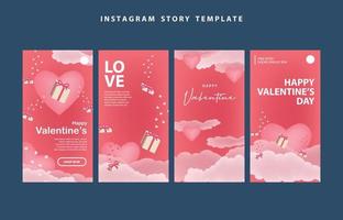 happy valentines day social media poster banner flyer pattern event abstract layout illustration background february party wallpaper template label backdrop modern vector design sale red romantic red