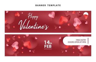 happy valentines day social media poster banner flyer pattern event abstract layout illustration background february party wallpaper template label backdrop modern vector design sale red romantic red