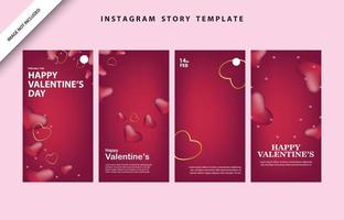 happy valentines day social media poster banner flyer pattern event abstract layout illustration background february party wallpaper template label backdrop modern vector design sale red romantic red