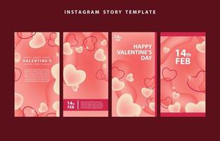 happy valentines day social media poster banner flyer pattern event abstract layout illustration background february party wallpaper template label backdrop modern vector design sale red romantic red