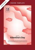 happy valentines day social media poster banner flyer pattern event abstract layout illustration background february party wallpaper template label backdrop modern vector design sale red romantic red