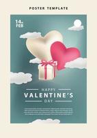 happy valentines day social media poster banner flyer pattern event abstract layout illustration background february party wallpaper template label backdrop modern vector design sale red romantic red