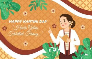 fondo del día de kartini vector