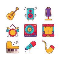 Concert Music Icon Set vector