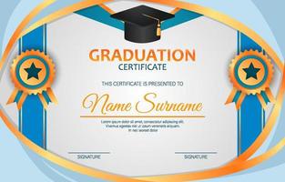 certificado de plantilla de graduación vector