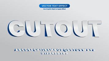 Cutout 3D Text Effect vector