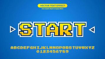 Start Pixel Text Effect with Pixel Style vector