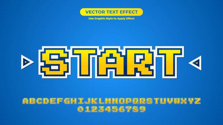 Start Pixel Text Effect with Pixel Style