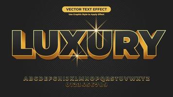 Luxury 3D Text Effect vector