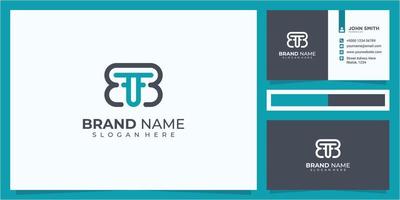 initial letter FB logo design concept with business card design. FB logo, FB initial vector