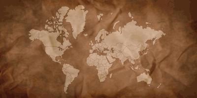 World map template with continents, North and South America, Europe and Asia, Africa and Australia vector