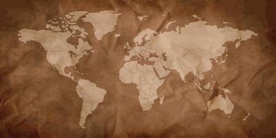 World map template with continents, North and South America, Europe and Asia, Africa and Australia vector