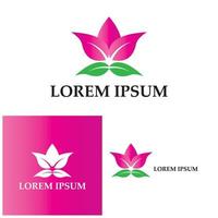 Beauty Vector lotus flowers design logo Template icon