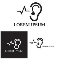 Hearing Logo Template vector icon design