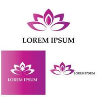 Beauty Vector lotus flowers design logo Template icon