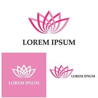 Beauty Vector lotus flowers design logo Template icon