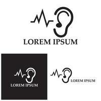 Hearing Logo Template vector icon design