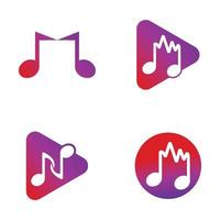 Music note Icon Vector illustration design