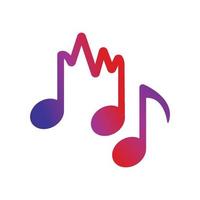 Music note Icon Vector illustration design