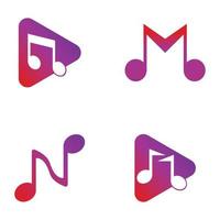 Music note Icon Vector illustration design