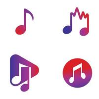 Music note Icon Vector illustration design