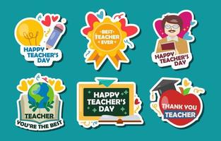 Happy National Teacher's Day Sticker vector