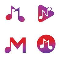 Music note Icon Vector illustration design