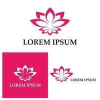 Beauty Vector lotus flowers design logo Template icon