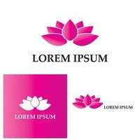 Beauty Vector lotus flowers design logo Template icon