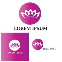 Beauty Vector lotus flowers design logo Template icon