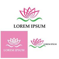 Beauty Vector lotus flowers design logo Template icon