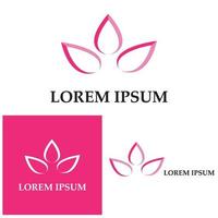 Beauty Vector lotus flowers design logo Template icon