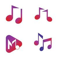 Music note Icon Vector illustration design