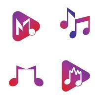 Music note Icon Vector illustration design