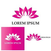 Beauty Vector lotus flowers design logo Template icon