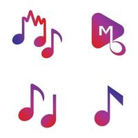 Music note Icon Vector illustration design