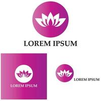 Beauty Vector lotus flowers design logo Template icon