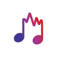 Music note Icon Vector illustration design