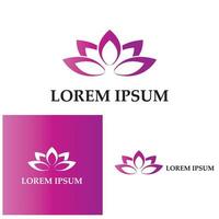 Beauty Vector lotus flowers design logo Template icon