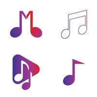 Music note Icon Vector illustration design