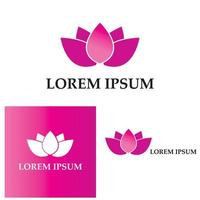 Beauty Vector lotus flowers design logo Template icon