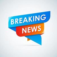 Breaking news graphic design. Vector illustration