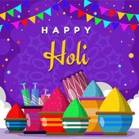 Happy Holi with Colorful Background vector