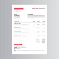 Clean and Modern Invoice Template. Pro Vector