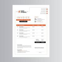 Clean and Modern Invoice Template. Pro Vector