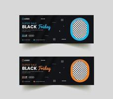 Black friday super sale cover banner template vector