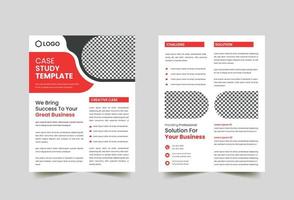 Case study flyer template design vector