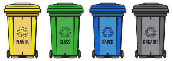 papeleras de basura clasificada, basura para reciclar